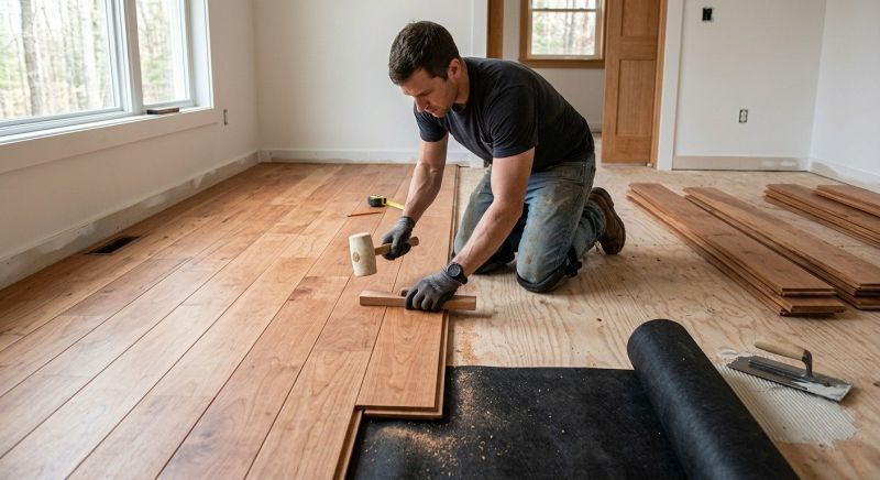 Cherry Floor Installation in Denver, CO
