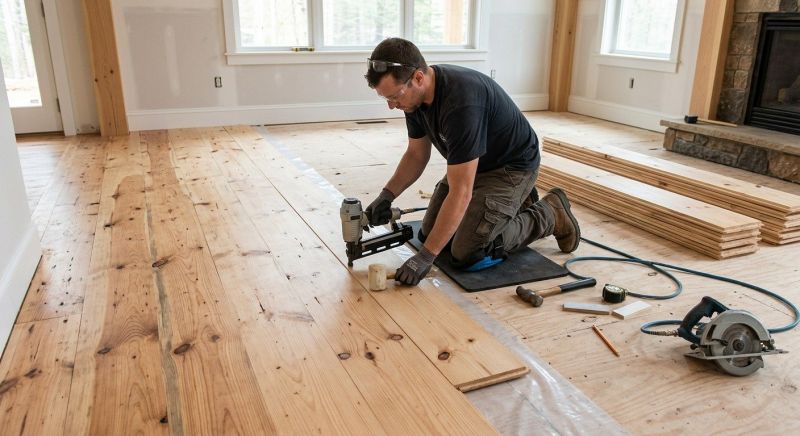 Pine Floor Installation in Boulder, CO