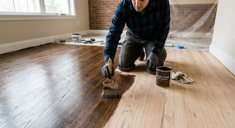 Walnut Floor Staining in Boulder, CO