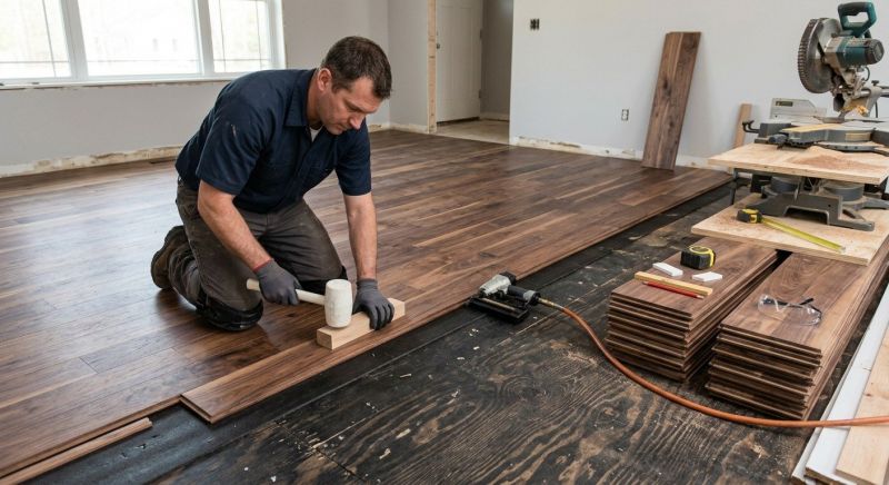 Walnut Flooring Installation in Boulder, CO