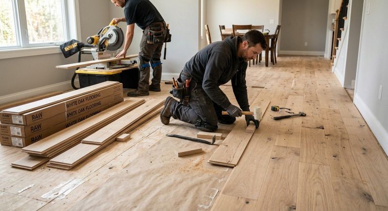 White Oak Floor Installation in Boulder, CO